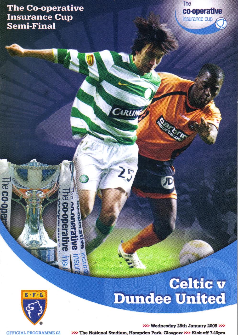 2009 SCOTTISH CIS CUP SEMI-FINAL - CELTIC v DUNDEE UNITED